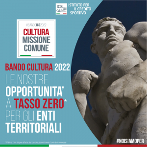 Cultura Missione Comune, nuovo bando per gli enti locali