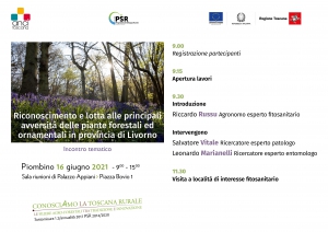 Incontro tematico "Riconoscimento e lotta alle principali avversit&agrave; delle piante forestali ed ornamentali in provincia di Livorno"