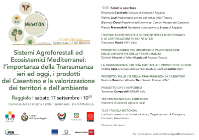 Sistemi Agroforestali ed Ecosistemici Mediterranei: l&rsquo;importanza della Transumanza  ieri ed oggi, i prodotti  del Casentino e la valorizzazione dei territori e dell&rsquo;ambiente
