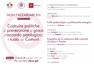 Costruire politiche di prevenzione al gioco d&rsquo;azzardo patologico: il ruolo dei Comuni