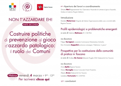 Costruire politiche di prevenzione al gioco d&rsquo;azzardo patologico: il ruolo dei Comuni