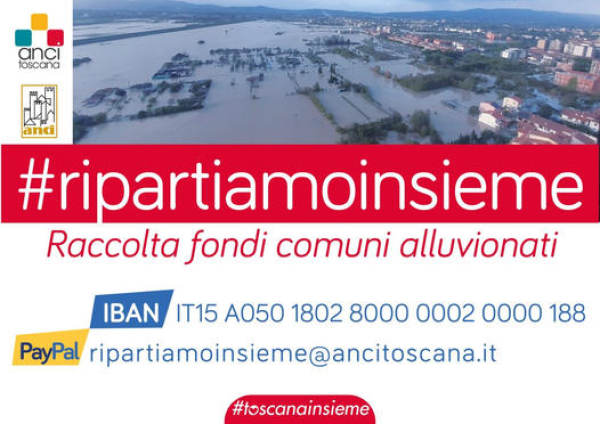 Via alla raccolta fondi Anci Toscana per i Comuni alluvionati