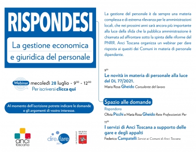RISPONDESI &ndash;  La gestione economica e giuridica del personale