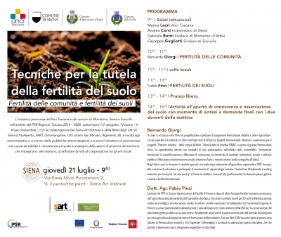 Tecniche per la tutela della fertilit&agrave; del suolo: fertilit&agrave; delle comunit&agrave; e fertilit&agrave; dei suoli