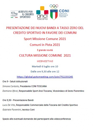 Il credito sportivo a favore di Comuni e Associazioni Sportive