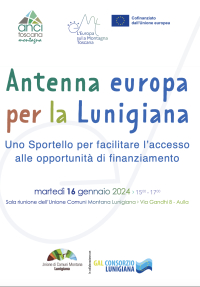 Antenna Europa per la Lunigiana | Aulla, 16 gennaio ore 15