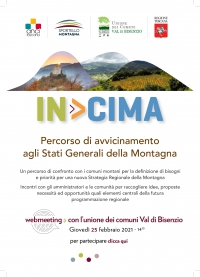 IN >CIMA Percorso di avvicinamento  agli Stati Generali della Montagna