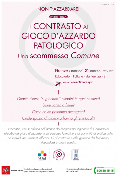 Non t'azzardare! - Il contrasto al gioco d'azzardo patologico: una scommessa comune