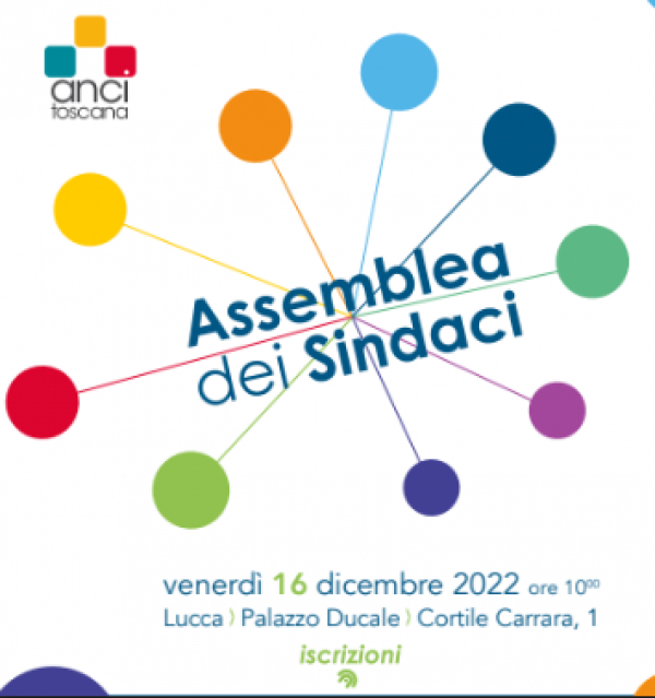 Il 16 dicembre a Lucca l'Assemblea dei sindaci di Anci Toscana