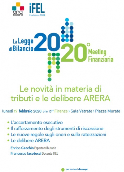 Tributi e le delibere ARERA: XX Meeting Finanziaria