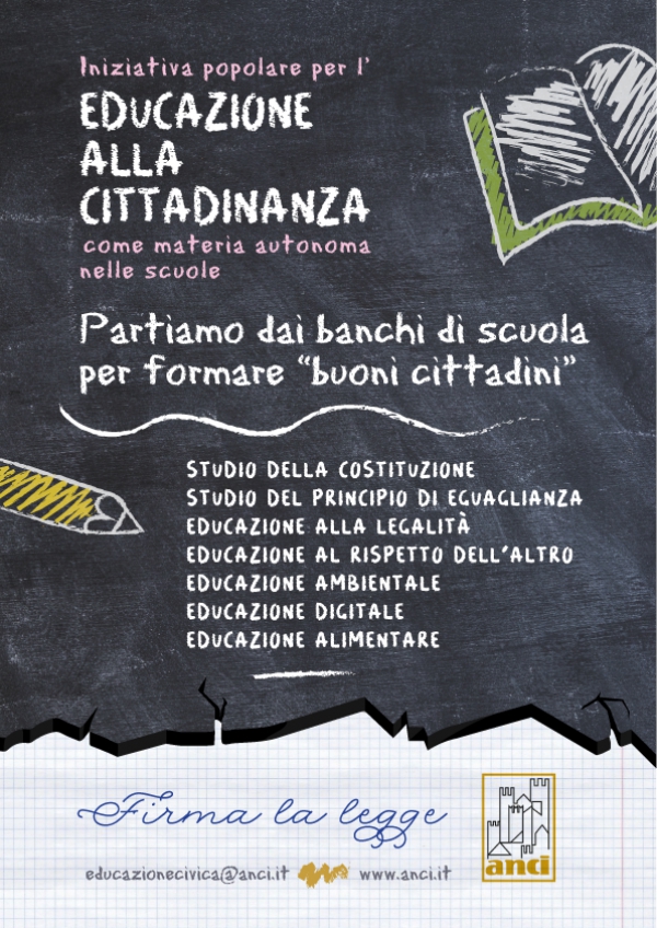 Educazione civica a scuola, nuova fase per la raccolta di firme